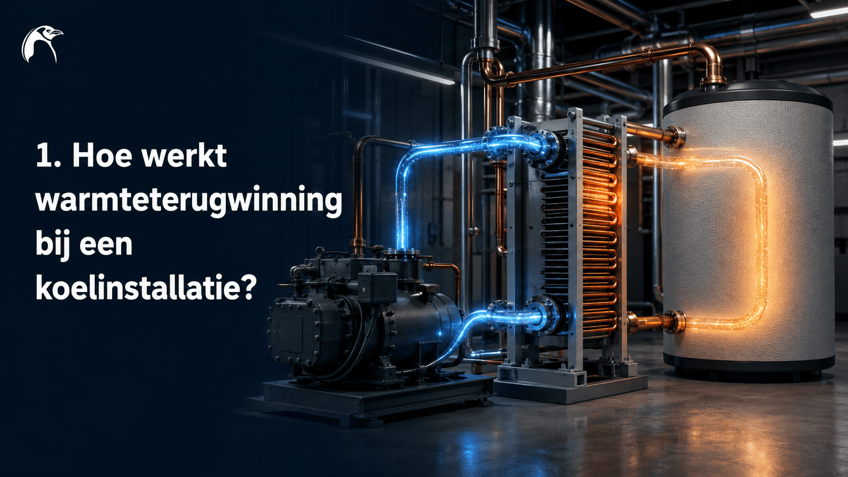 Hoe werkt warmteterugwinning bij een koelinstallatie?