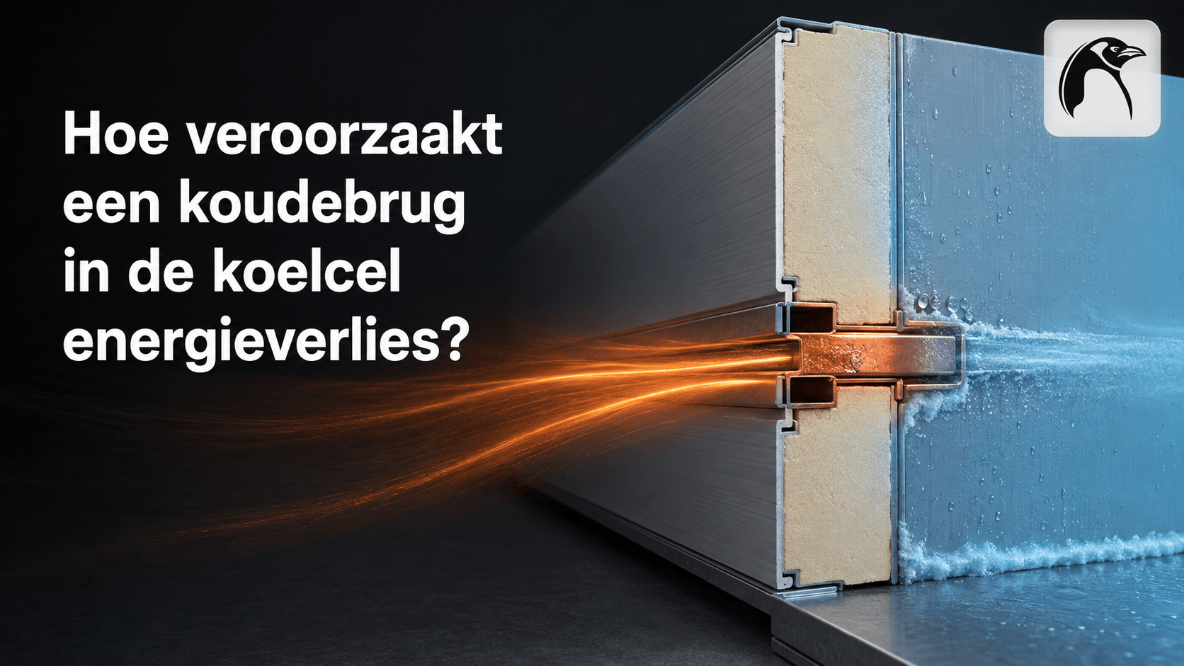Hoe veroorzaakt een koudebrug in de koelcel energieverlies?