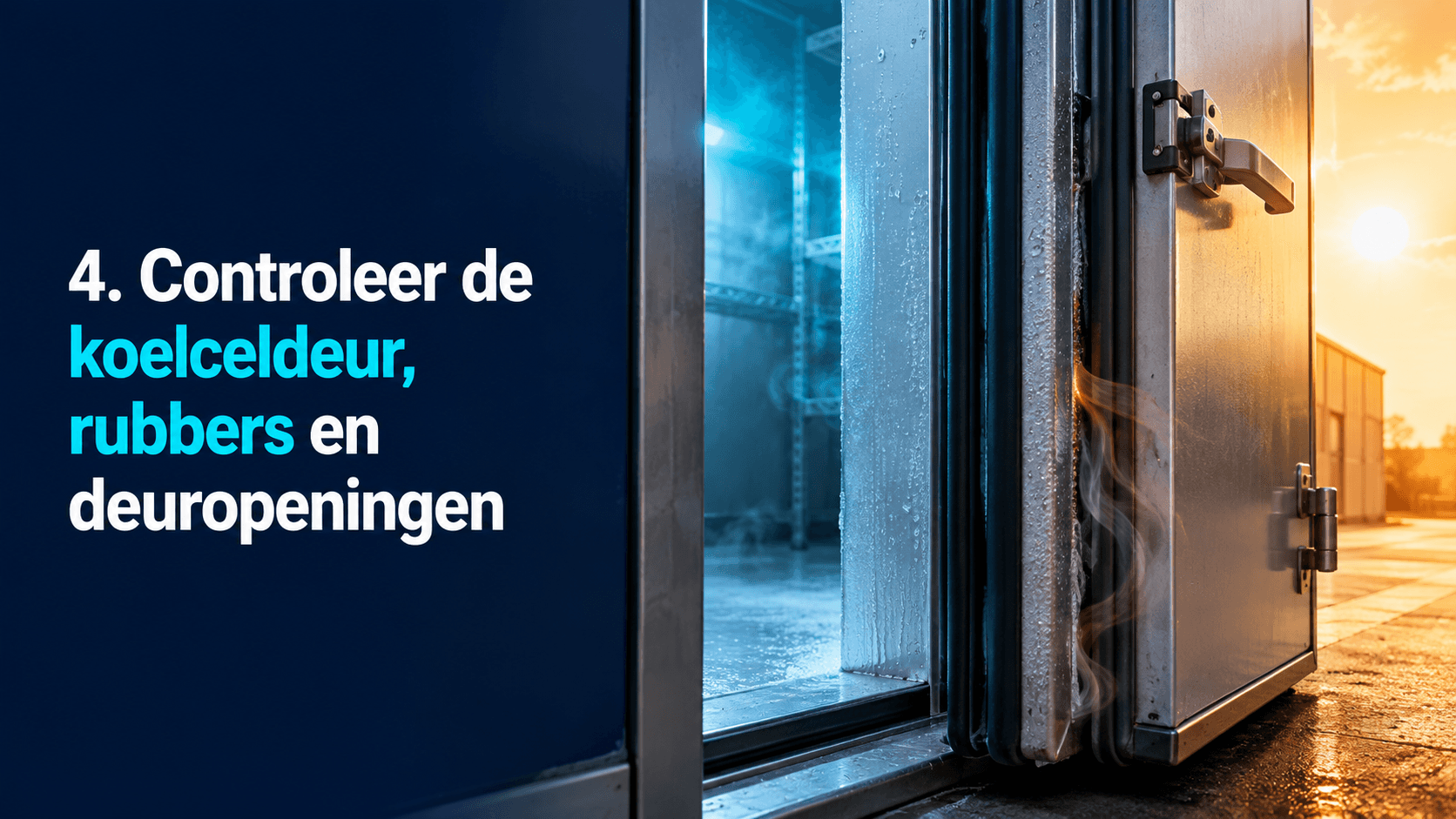 Controleer de koelceldeur, rubbers en deuropeningen