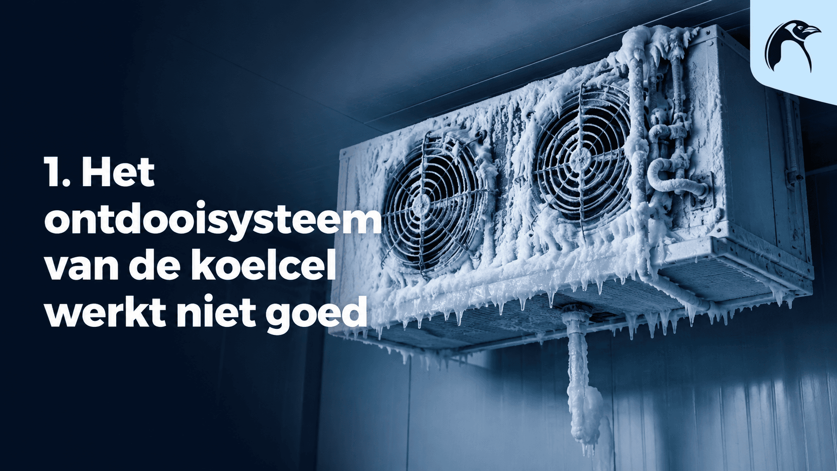 Het ontdooisysteem van de koelcel werkt niet goed