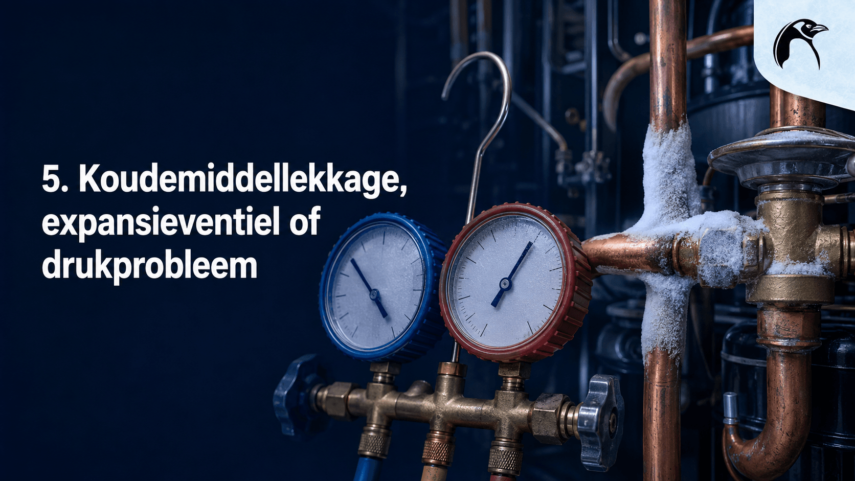 Koudemiddellekkage, expansieventiel of drukprobleem
