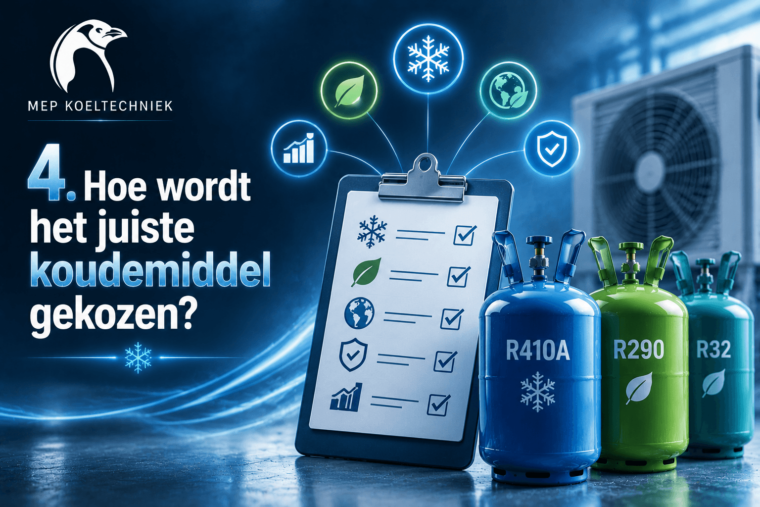 Hoe wordt het juiste koudemiddel gekozen?