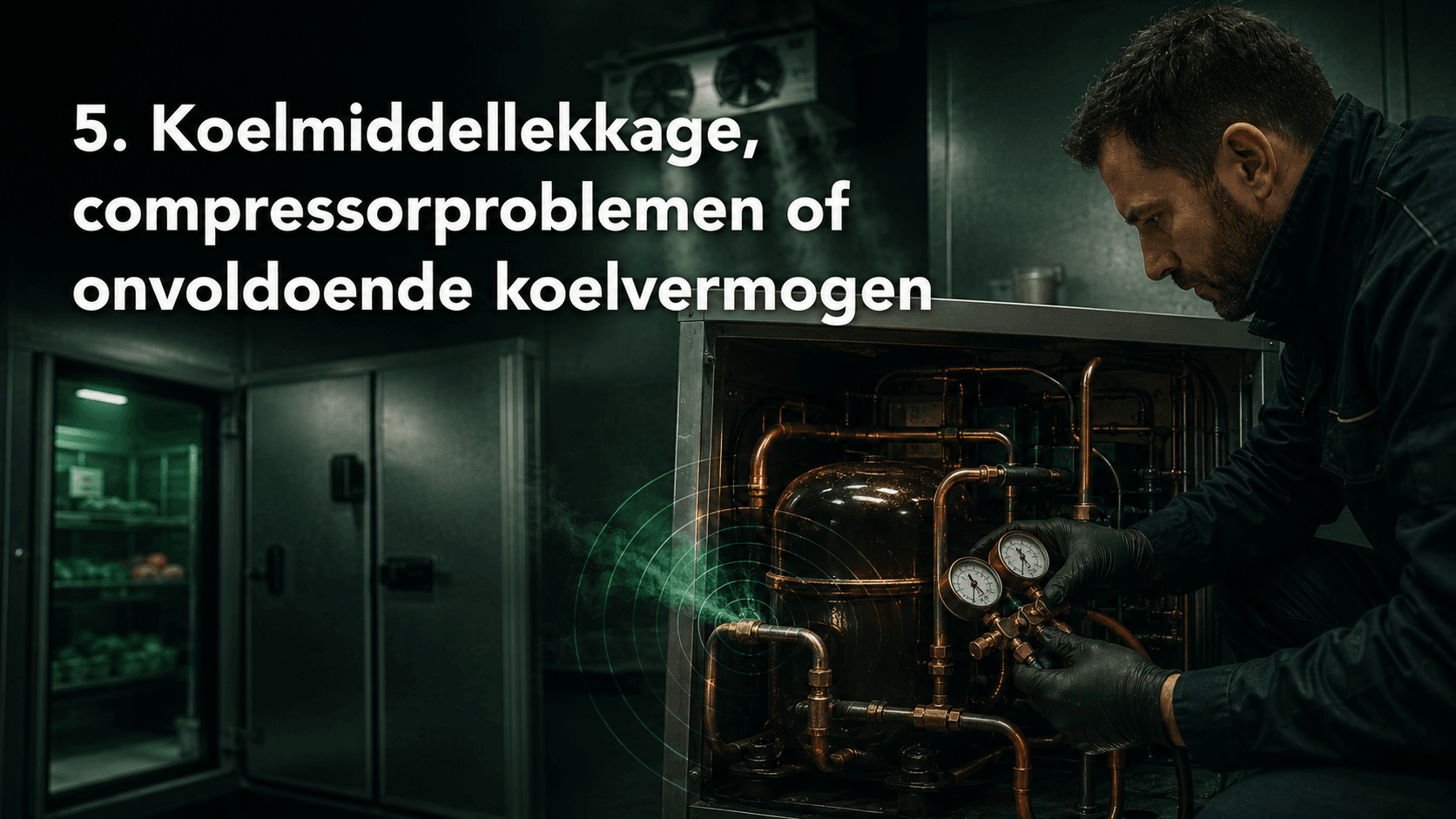 Koelmiddellekkage, compressorproblemen of onvoldoende koelvermogen