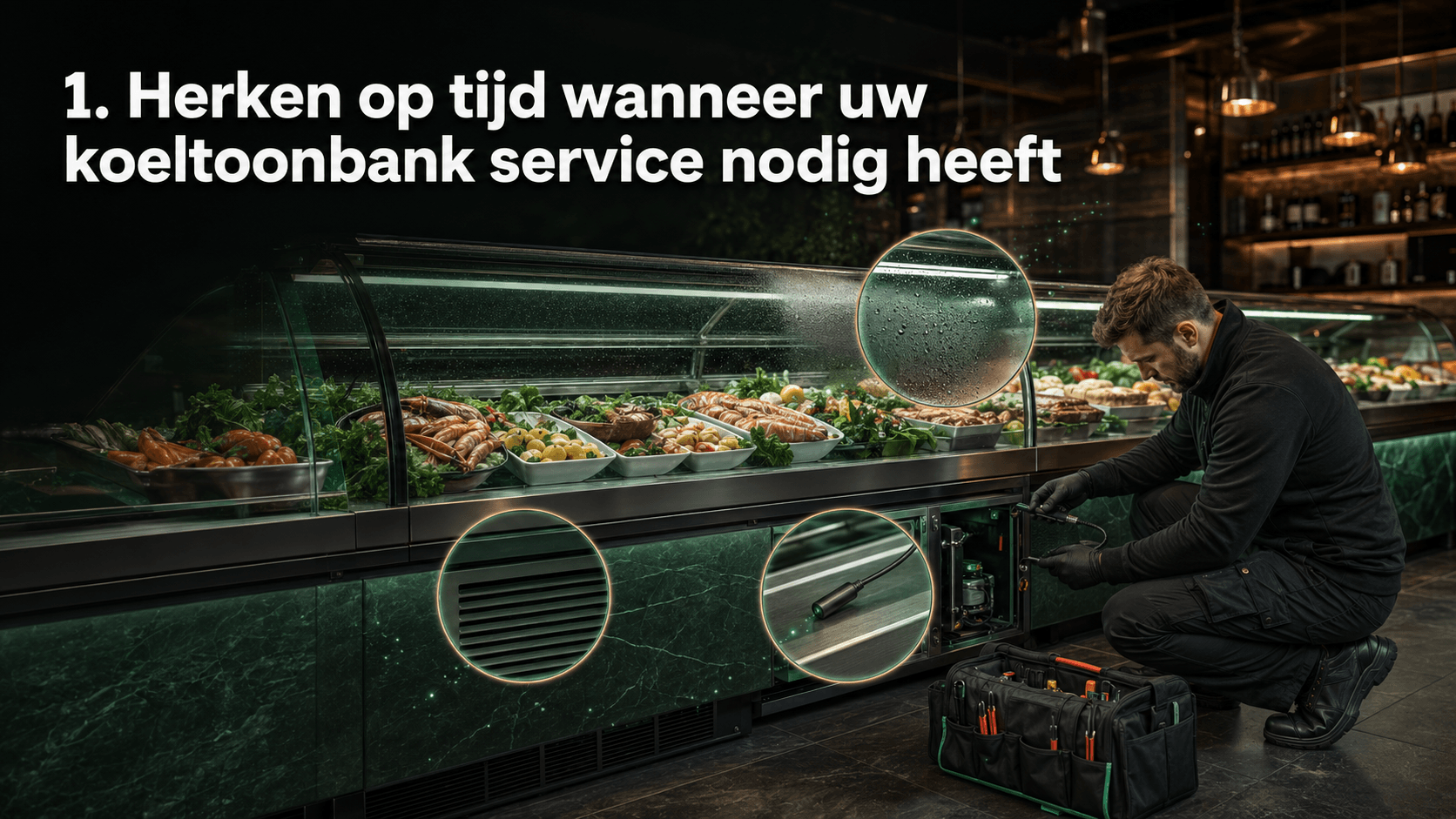 Herken op tijd wanneer uw koeltoonbank service nodig heeft