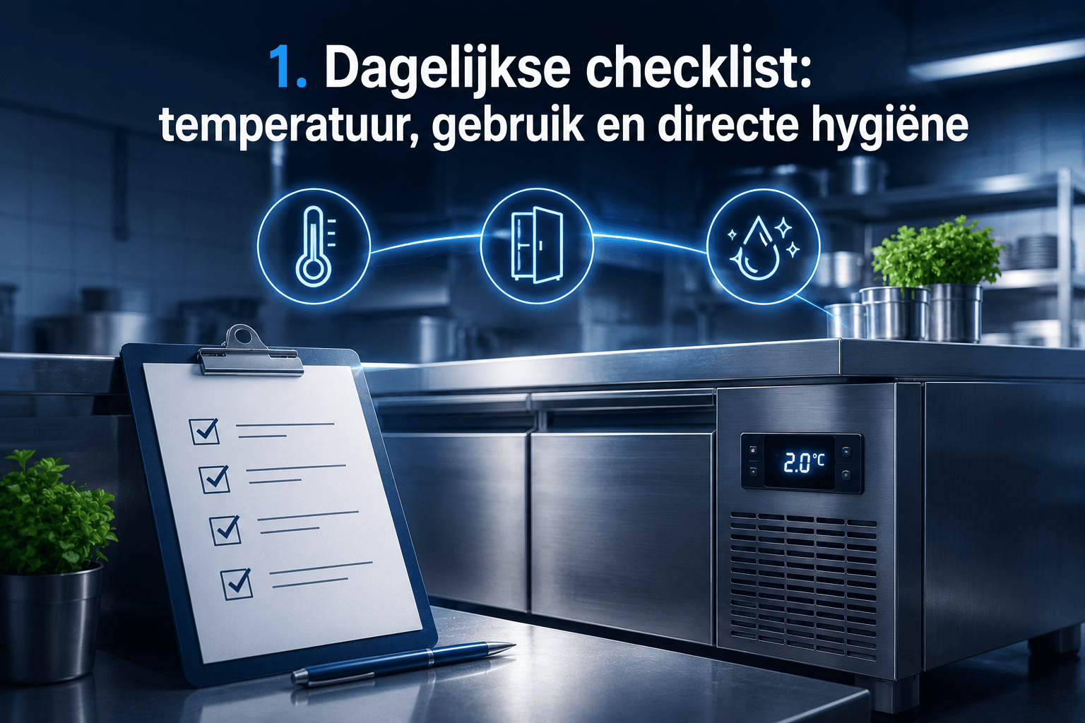 Dagelijkse checklist: temperatuur, gebruik en directe hygiëne