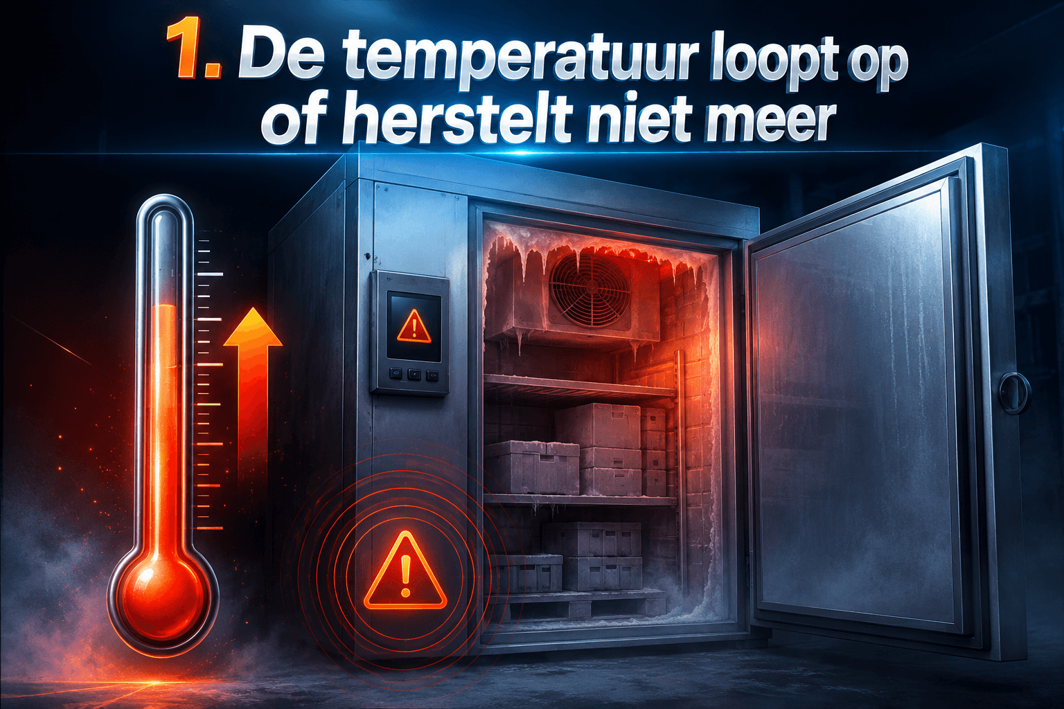 De temperatuur loopt op of herstelt niet meer