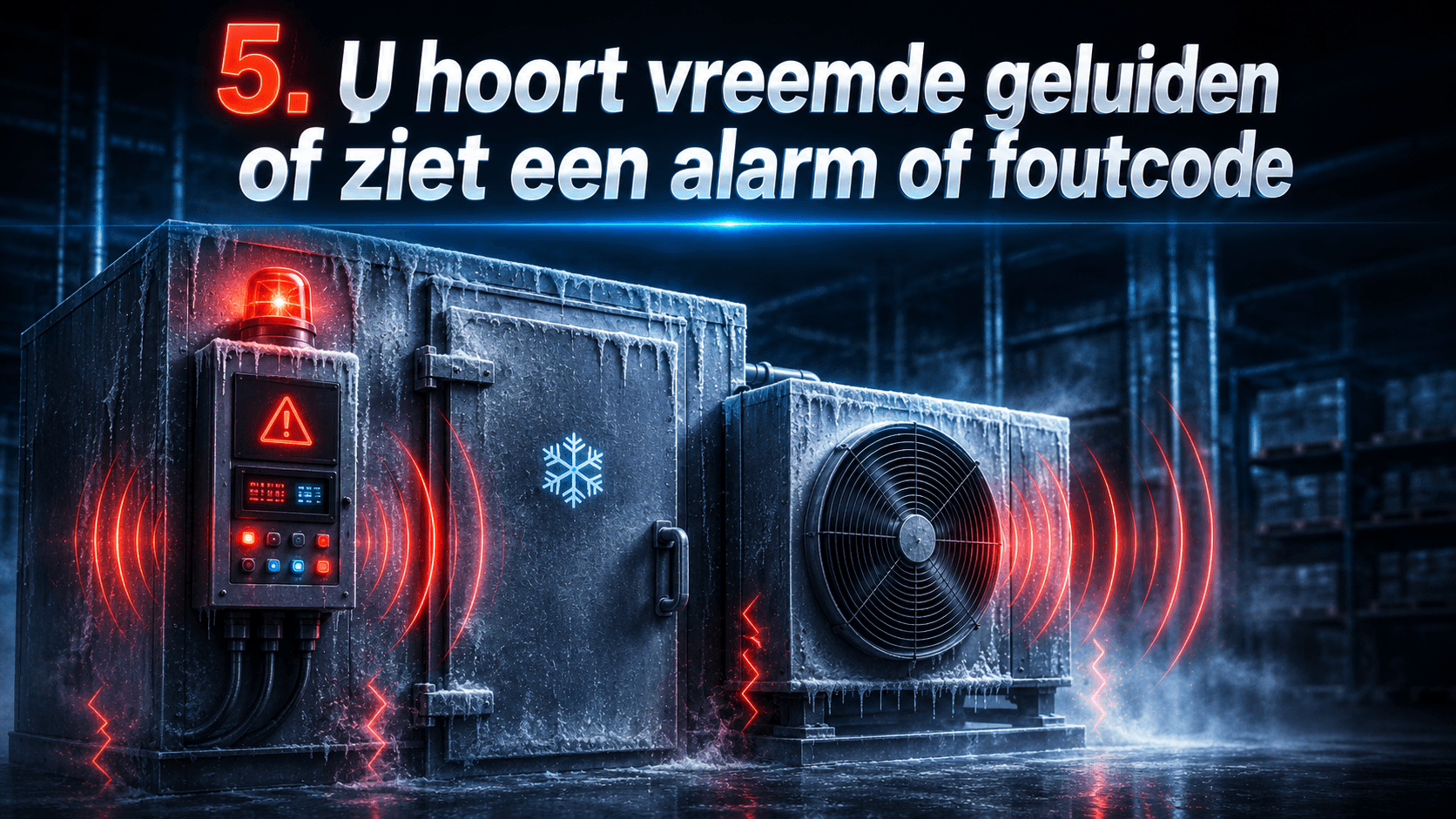 U hoort vreemde geluiden of ziet een alarm of foutcode