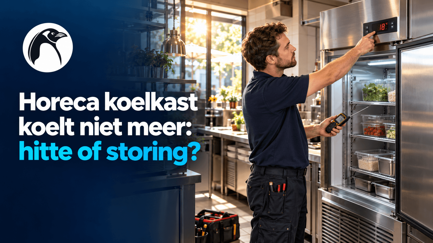 Koelmonteur meet waarom een horeca koelkast niet meer koelt