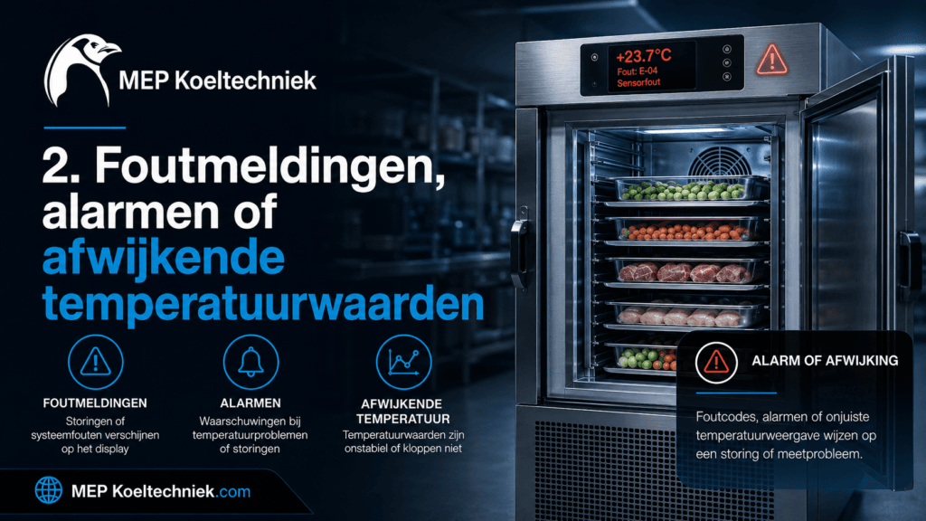 De blast chiller koelt niet snel genoeg terug