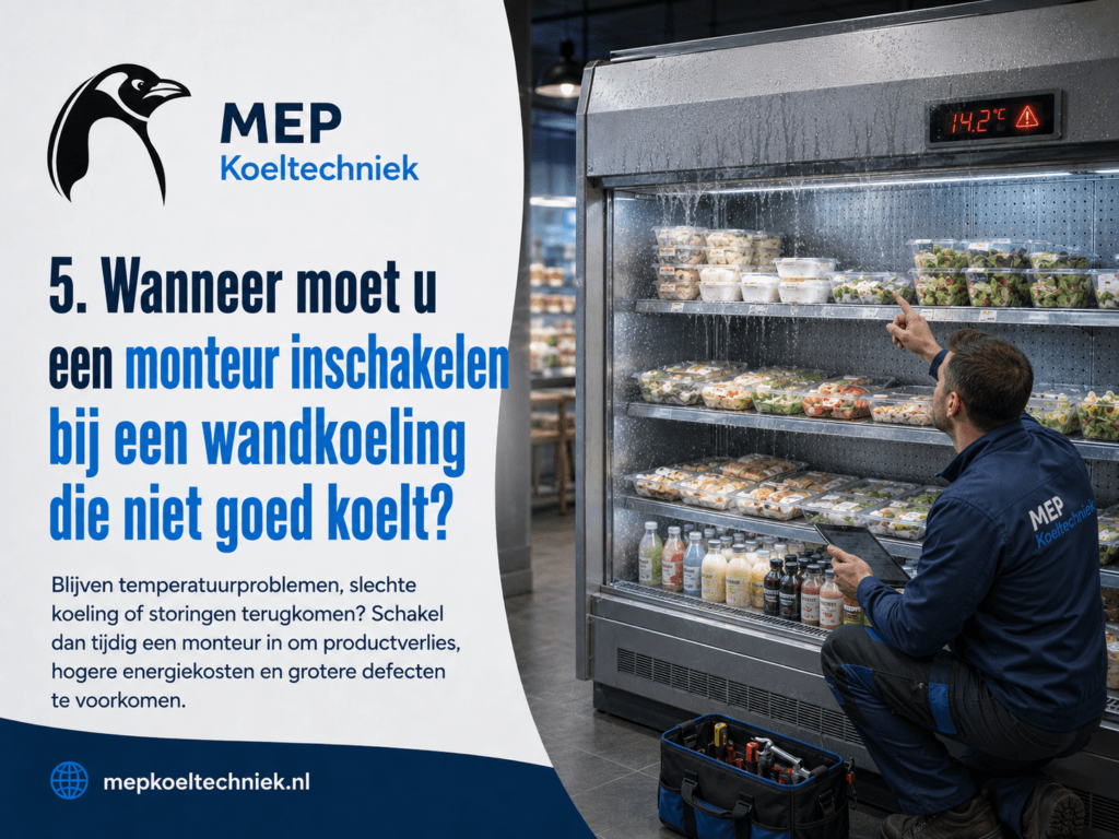 Wanneer moet u een monteur inschakelen bij een wandkoeling die niet goed koelt?