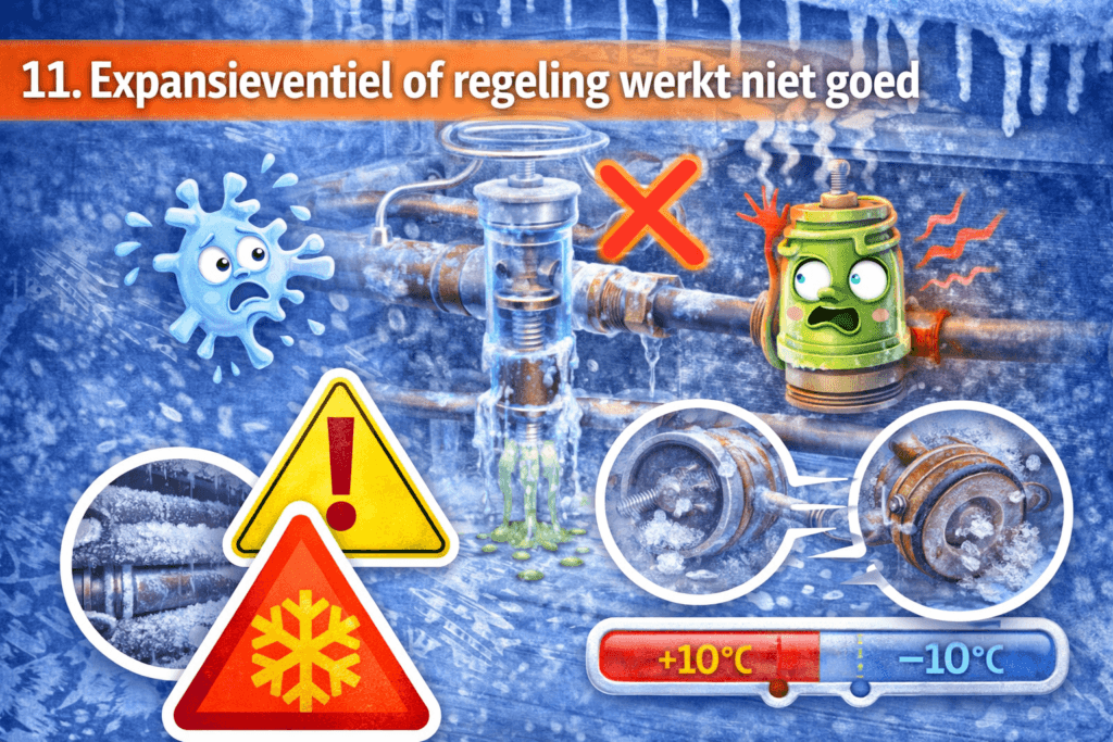 Expansieventiel of regeling werkt niet goed
