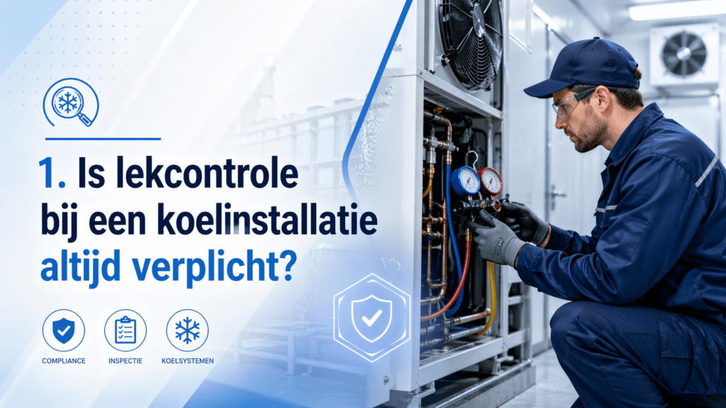 Is lekcontrole bij een koelinstallatie altijd verplicht?