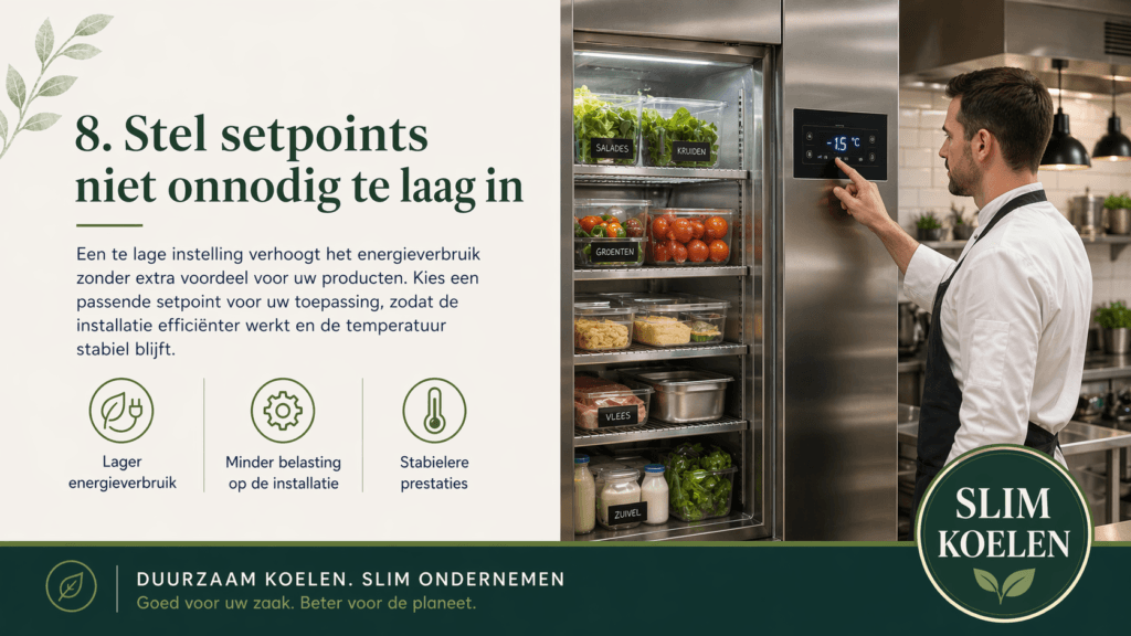 Stel setpoints niet onnodig te laag in