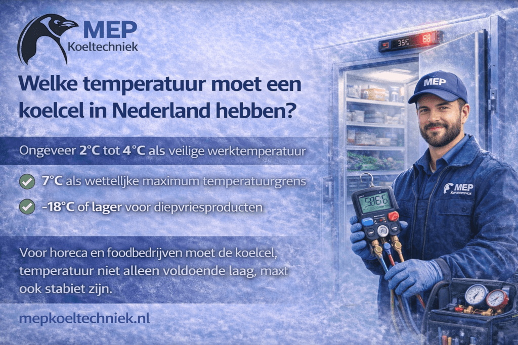 Welke temperatuur moet een koelcel in Nederland hebben?