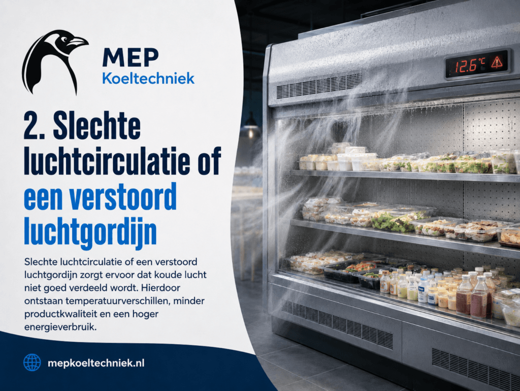 Slechte luchtcirculatie of een verstoord luchtgordijn