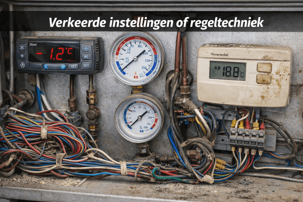Verkeerde instellingen of regeltechniek