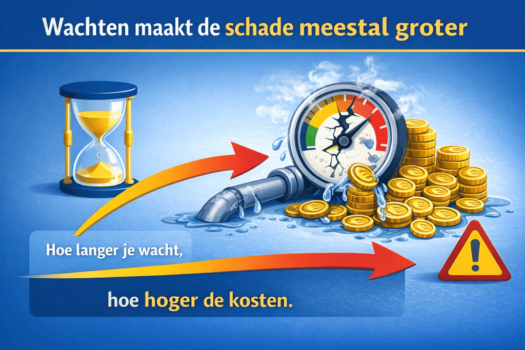 Wachten maakt de schade meestal groter