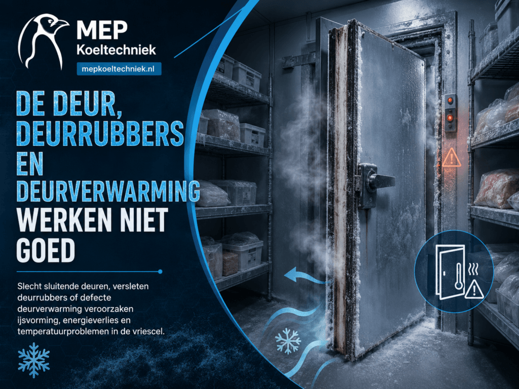 De deur, deurrubbers en deurverwarming werken niet goed