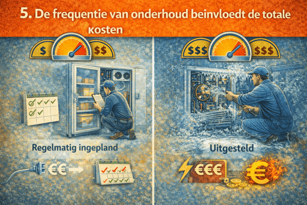 De frequentie van onderhoud beïnvloedt de totale kosten