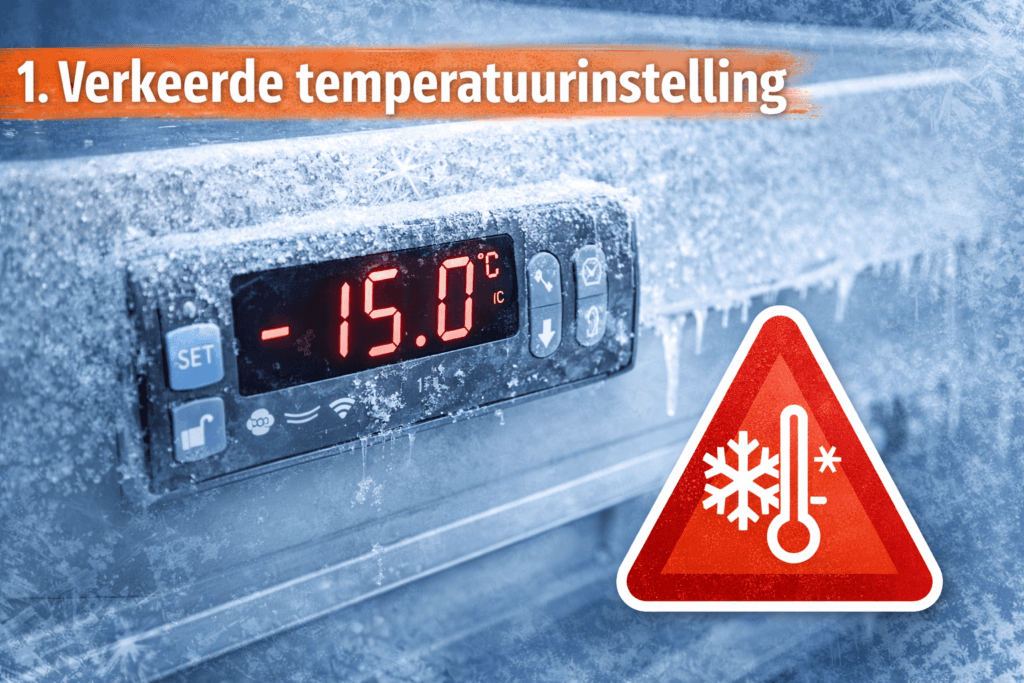 Verkeerde temperatuurinstelling