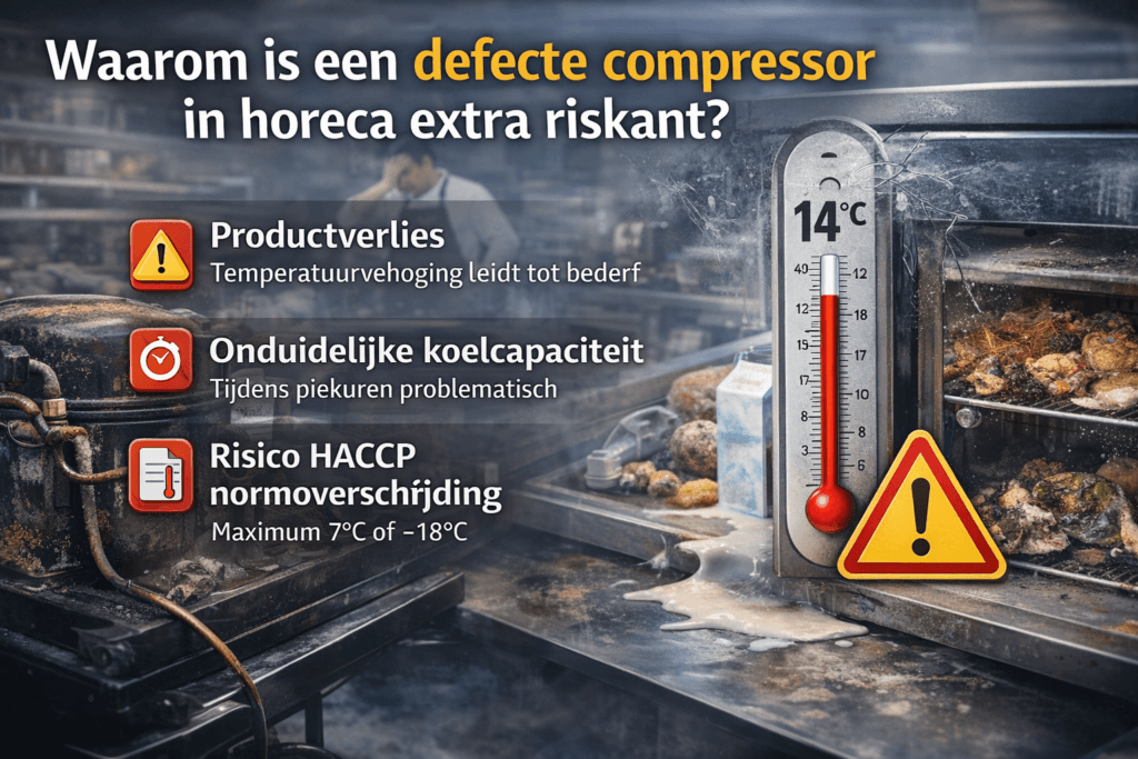 Waarom is een defecte compressor in horeca extra riskant?