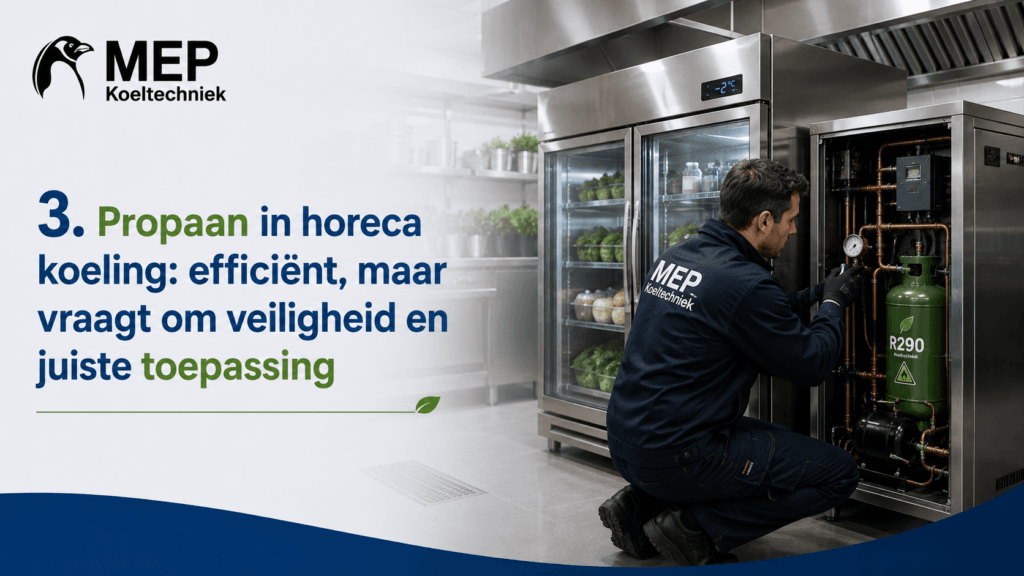 Propaan in horeca koeling: efficiënt, maar vraagt om veiligheid en juiste toepassing