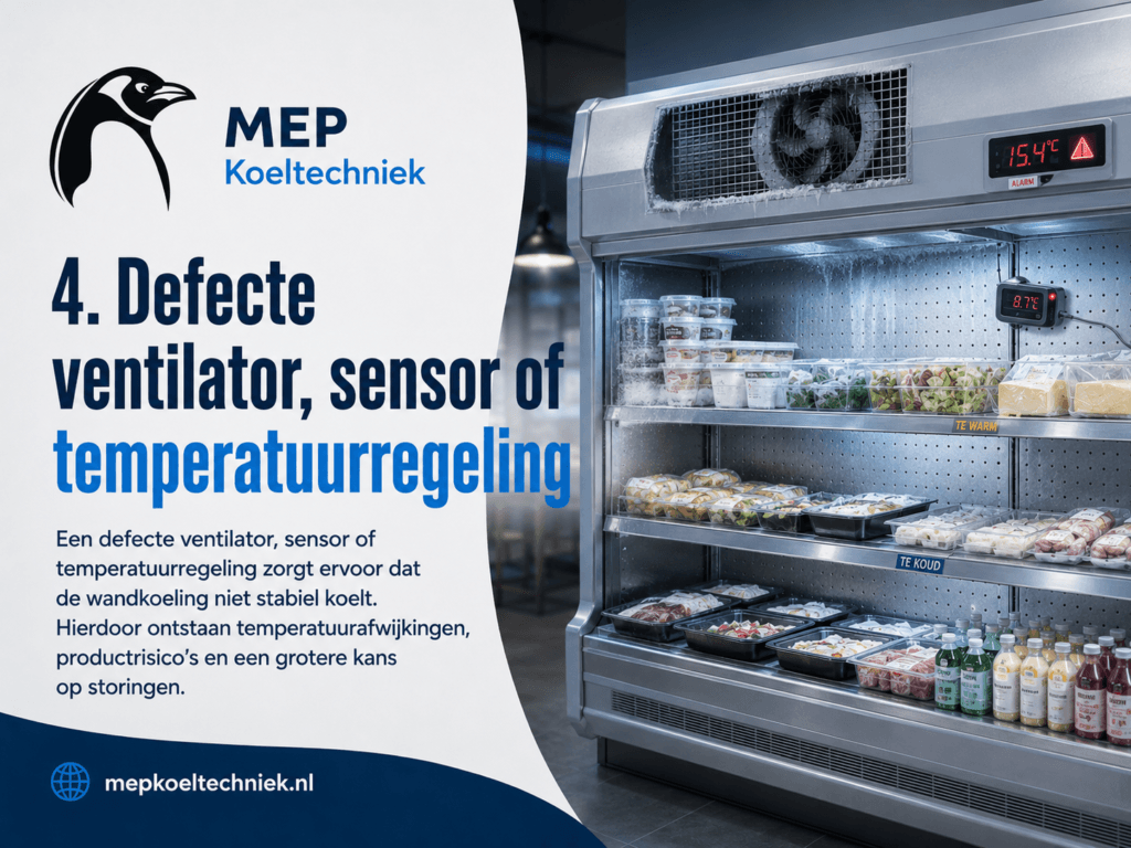 Defecte ventilator, sensor of temperatuurregeling