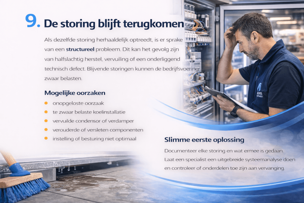 De storing blijft terugkomen