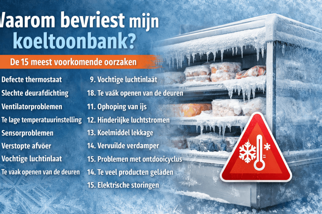 Waarom bevriest mijn koeltoonbank? De 15 meest voorkomende oorzaken