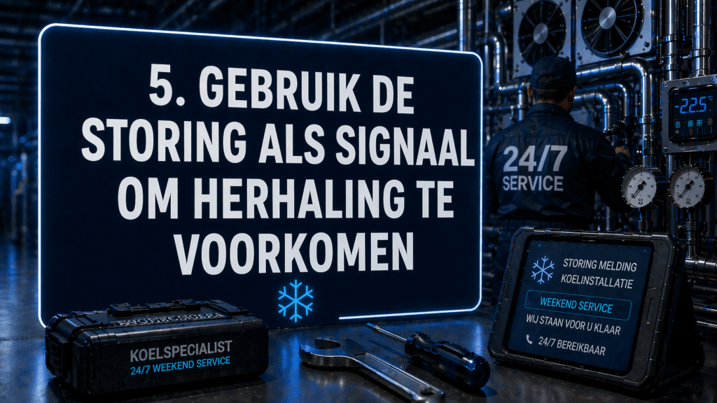 Gebruik de storing als signaal om herhaling te voorkomen