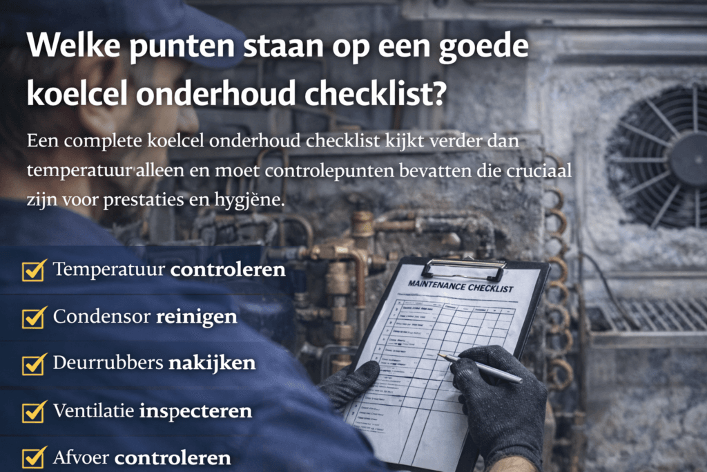 4. Wat gebeurt er als u geen vaste koelcel onderhoud checklist gebruikt?