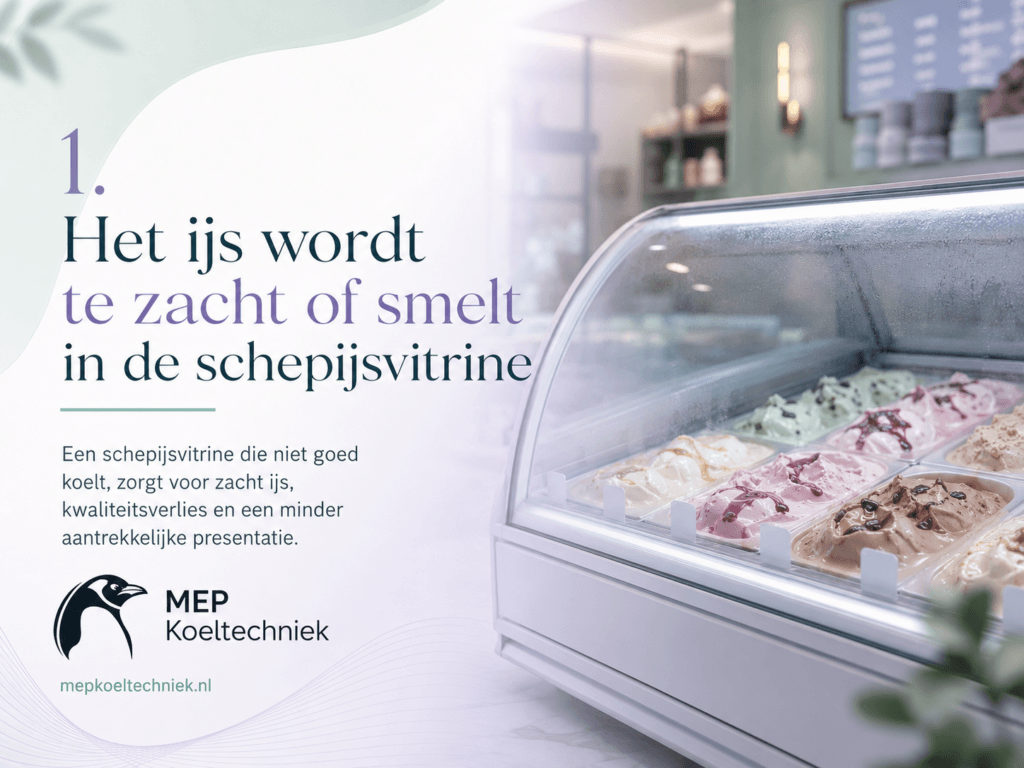 Schepijsvitrine storing