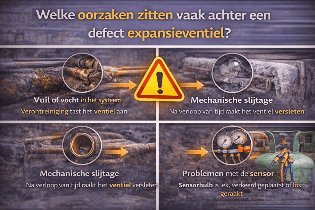 Wat gebeurt er als u expansieventiel defect symptomen te laat herkent?