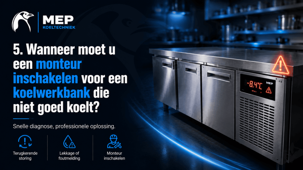 Wanneer moet u een monteur inschakelen voor een koelwerkbank die niet goed koelt?