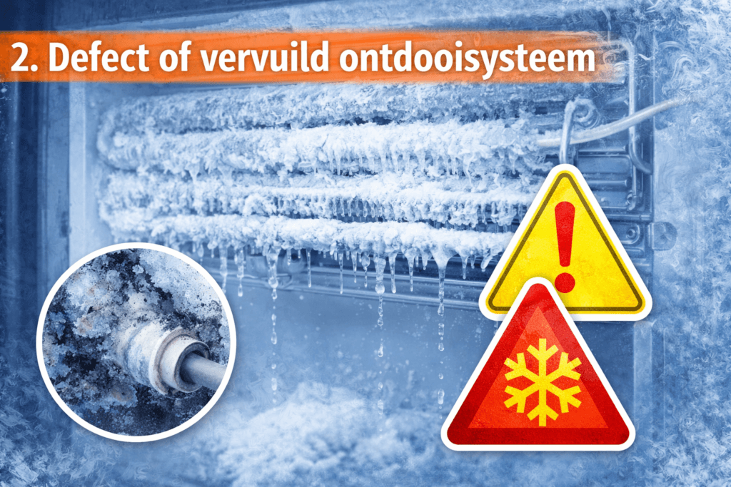 Defect of vervuild ontdooisysteem